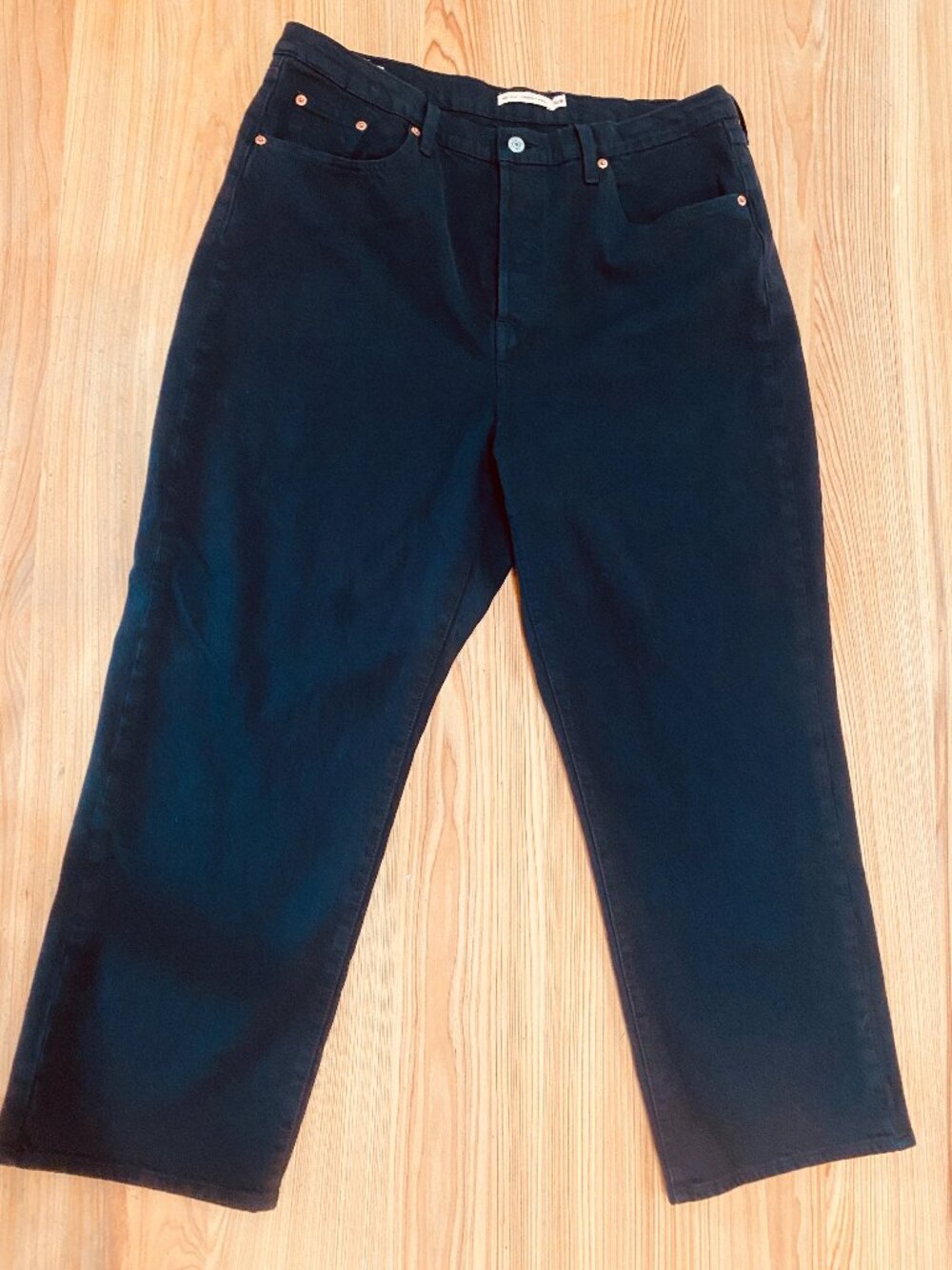 Levi's Ribcage Straight Ankle Jeans Women's 16W Black